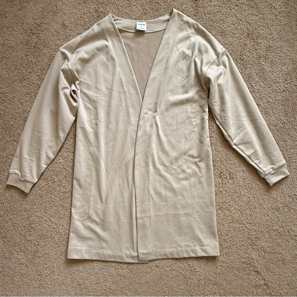 Gymshark Tan Open Front Cardigan